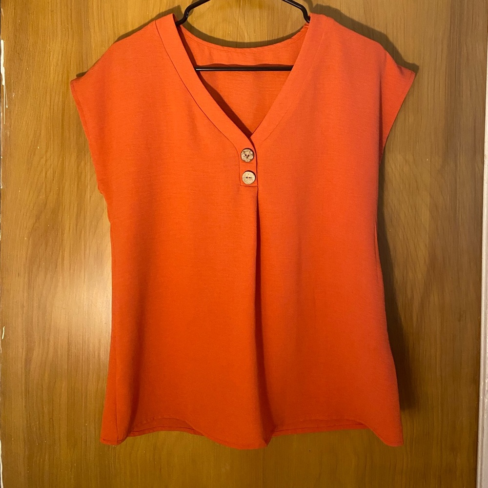 Orange Blouse Size Small